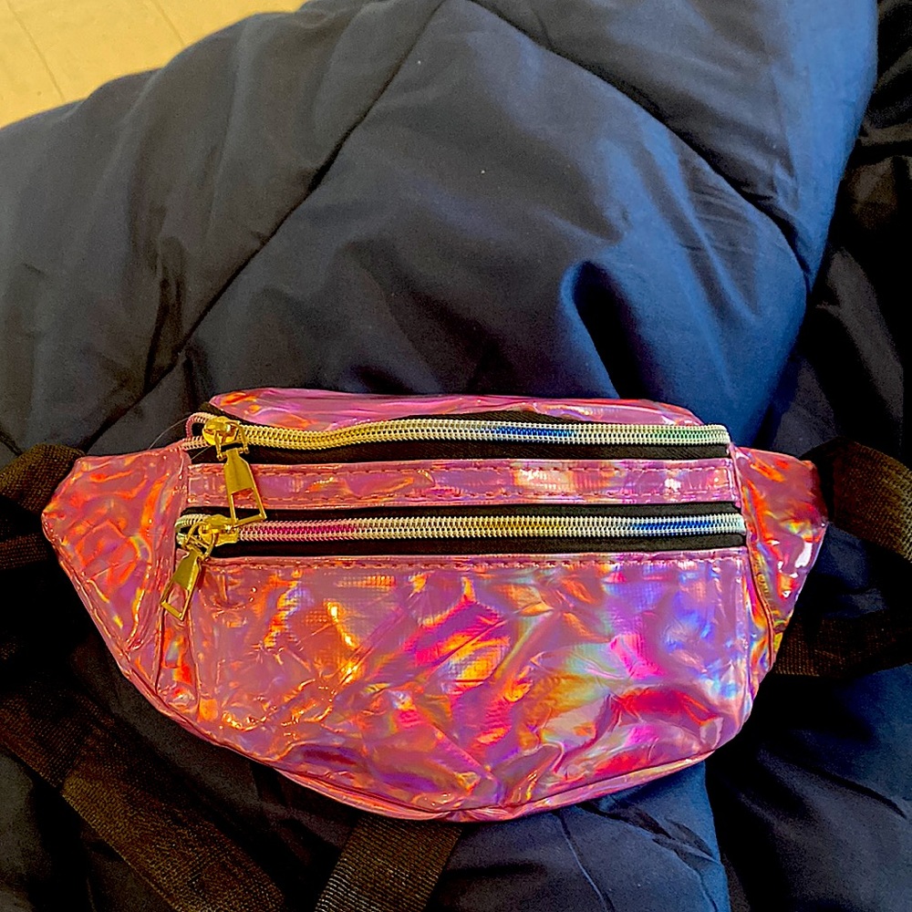 Fanny pack in iridescent pink!  Only used once. Like new!